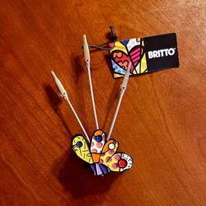 Romero Britto Butterfly Name Card Holder, NWT